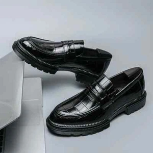 2023 Black men's formal shoes, business Pu classic business shoes - Picture 1 of 20