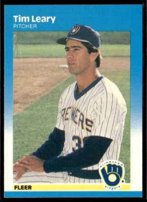 1987 Fleer Glossy - #348 Tim Leary - Image 1 of 2