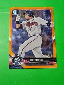 Alex Jackson 2018 Bowman Chrome Orange Shimmer 8/25 Atlanta Braves #BCP9 - Bild 1 von 4