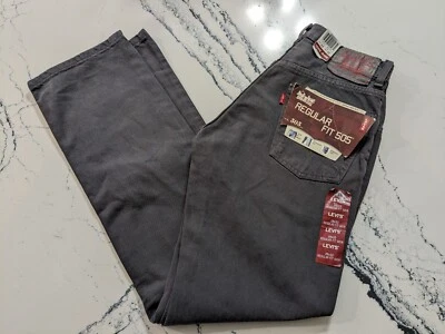 De colección Y2K Nuevo Con Etiquetas Antiguo Stock LEVIS Rojo Tab 505 Ajuste Regular Denim 29x32 Carbón Foto 1 de 4