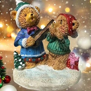 Vintage Russ Christmas Figurine in Teddy Town Have a Merry Little Christmas - Picture 1 of 6