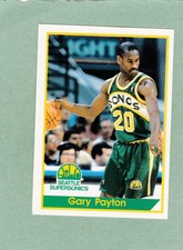 GARY PAYTON SEATTLE SUPERSONICS  PANINI '94-'95 BASKETBALL STICKER #210