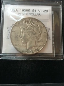 1935S USA, Silver Peace Dollar. - Picture 1 of 8