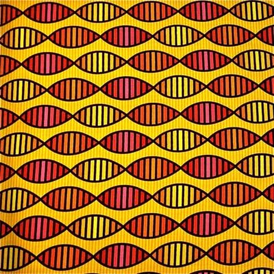 Red Gold Pink & Black Striped Ovals, Splendid Geometric by Benartex, Per 1/2 Yd - Image 1 of 4