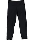 Solfire Womens Solid Compression Athletic Pants, Black, Small