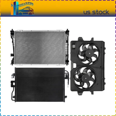 For 2009 2010 2011-2012 Ford Escape 2.5L A/C Radiator Condenser and Fan Assembly - Image 1 of 4