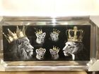 Lion Family Picture Liquid Art Mirror Frame King Queen Cub Wall Hung 85x45 cm