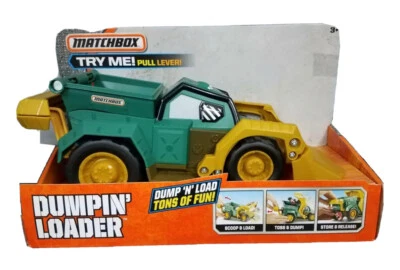 Matchbox Dumpin Loader Large Green Dump Truck Toy Vehicle DML55 NEW In Box 2015 - Image 1 of 3