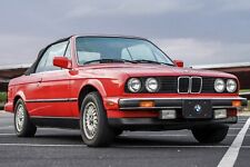 1987 BMW 325i Convertible red | POSTER 24 X 36 INCH | Vintage classic