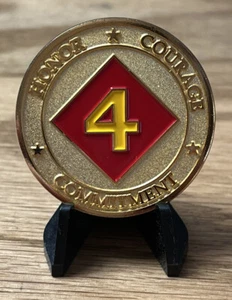 4th Marine Division Commanding General CG 2 Star Challenge Coin - Bild 1 von 2