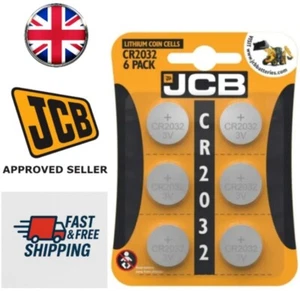 JCB CR2032 Batería 3v Litio Célula Moneda Botón 2032 Baterías Paquete de 6 Larga Caducidad - Imagen 1 de 16