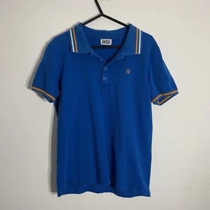 Diesel Women’s Blue Polo Shirt Y2K Size Medium Collared Preppy - Picture 1 of 7