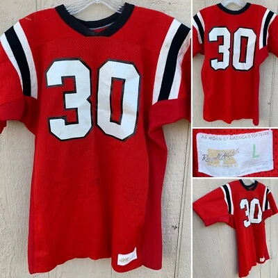 Camiseta de fútbol Russell Athletic vintage número 30 roja negra blanca talla L grande Foto 1 de 4