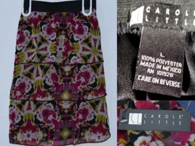 Юбка Carole Little Flouncy многоярусная с цветочной подкладкой размер большой 31–34 дюйма - Изображение 1 из 4