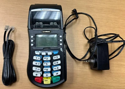 Hypercom Optimum T4210 Credit Card POS Terminal  Reader With Box - Image 1 of 4