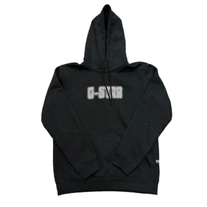 NUEVO SIN ETIQUETAS G-STAR RAW NEGRO JERSEY SUDADERA CON CAPUCHA TALLA M LOGOTIPO BORROSO H12 - Imagen 1 de 5
