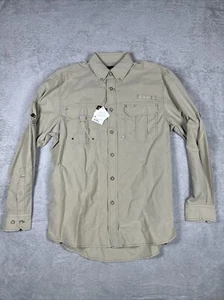 Dri Duck Sawtooth Fun Khaki Long Sleeved Button Up Vented Size Small 4031 new - Picture 1 of 11