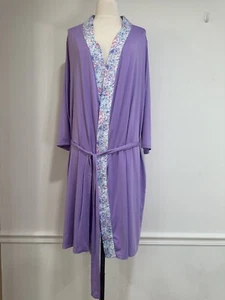 Vtg Secret Treasures Robe Long Nightgown Sleep Womens 2X 18-20W Floral Polyester - Picture 1 of 10