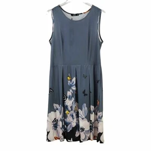 Lily by Firmiana Florals Butterflies Dress Knee Length Dress Womens Size Medium - Picture 1 of 6