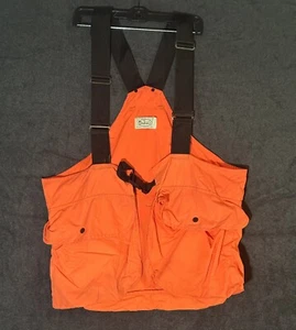 Vintage Dunns Inc Orange Hunting Vest Mens XXL Game Bag USA Pheasant Rare - Picture 1 of 4