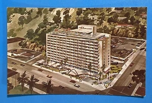 Hollywood CA HOTEL CONTINENTAL Artist Concept California Postcard Sunset Blvd - Picture 1 of 2