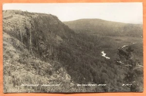 Ontonagon MI Porcupine Mountains alte Echt Foto Postkarte Koch B-1417 1940er - Bild 1 von 4