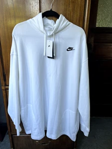 NUEVO CON ETIQUETAS Sudadera Nike Mujer Blanca Pull-Over y Calce Grande con Cordones Talla XL - Imagen 1 de 9