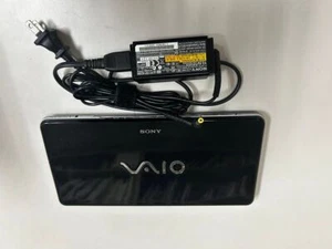 SONY VAIO Type P VGN-P90S Black Atom Z530 1.33GHz HDD 60GB RAM 2GB Windows Vista - Afbeelding 1 van 7