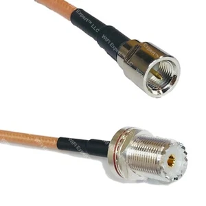RG400 FME MALE to UHF Female BULKHEAD RF Cable FAST-SHIP LOT - Picture 1 of 1