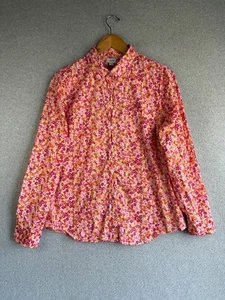 J Crew Hemd Damen große Blumen Knopf Baumwolle Freizeit Langarm Karriere Büro - Bild 1 von 12