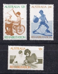 AUSTRALIEN 1972 Freimarken Sport Behinderte Rollstuhlfahren Satz Mi 495 - 497 - Picture 1 of 1