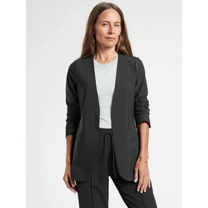 NWT Athleta Avenue Women’s Blazer Black Pockets Officecore Classic Size 16 - Bild 1 von 11