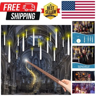 Decoraciones de Halloween, Velas Flotantes con Varita, Velas Colgantes Mágicas Flic... Foto 1 de 4