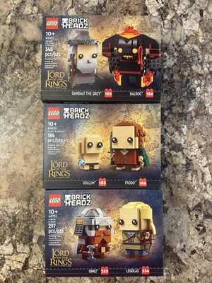 LEGO BrickHeadz Lord of the Rings 40630 40631 40751 New Sealed 3 Set Lot - Image 1 of 2
