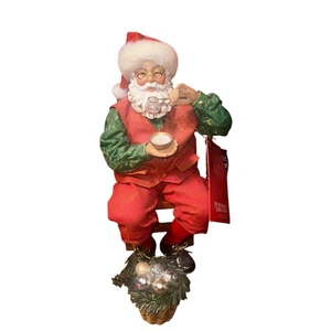 Vintage Clothtique Possible Dreams Weihnachtsmann mundgeblasen Glas Wunder Weihnachtsmann Figur - Bild 1 von 10