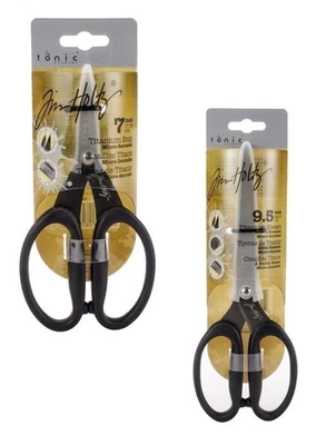 Tim Holtz Micro-Serrated 钛剪和剪刀套装,9.5 双斜面 — 第 1/3 张图片
