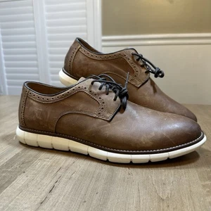 Men's Johnston & Murphy Holden Plain Toe Shoes Tan Oiled Full Grain 10.5 M New - Bild 1 von 8