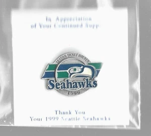 Seattle Seahawks Season Ticket Holder Pin NFL 1999 Vintage NEW - Picture 1 of 11