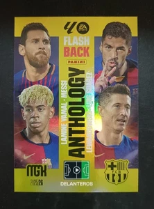 Messi Suárez Lewandowski Lamine Yamal 438 FLASHBACK ANTHOLOGY MGK 2025 26 panini - Picture 1 of 1