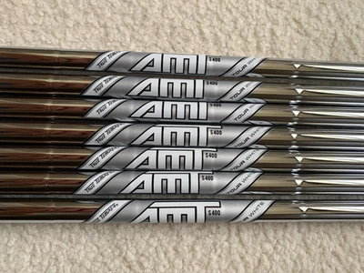 NEW Set of 7 True Temper AMT Tour White S400 Stiff Flex 4-PW Iron Shafts .355 A - Image 1 of 4