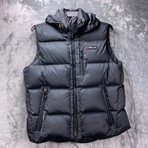 Ralph Lauren RLX Men's Large Down Puffer Vest Black Hooded 75/25 Fill - Picture 1 of 11