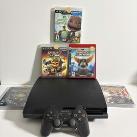 Sony PlayStation 3 PS3 Slim CECH2501a 160GB Bundle + 5 games - Tested Read