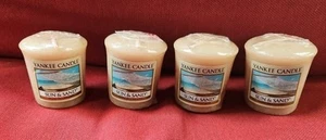 Yankee Candle Lot Of 4 "Sun & Sand" scented votive sampler candles NEW wax Tan - Picture 1 of 3