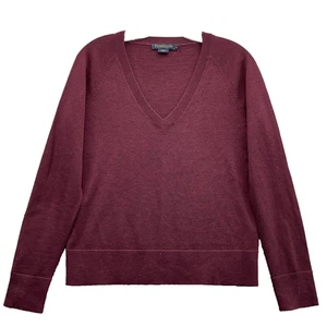 Pendleton 100% Merinowolle Pullover Damen Small Rot Minimalistisch 90er Chic Corcore - Bild 1 von 8