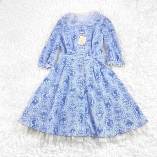 UNDERCOVER Abito lungo al ginocchio modello principessa Disney Miele segreto blu
