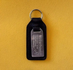 Mercedes Benz Leather Car Key chain with Stainless Steel Plate (used) - Picture 1 of 3