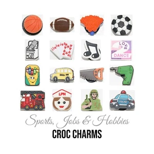 Sport and hobbies shoe charms - various sports shoe charms will fit croc shoes - Picture 1 of 49