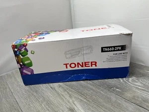 2-Pack Black Toner Cartridge Fit/For Brother TN660-2PK use with HL, MFC & DCP - Picture 1 of 17