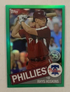 2020 Topps Chrome Rhys Hoskins #85TC-20 1985 Topps Green Parallel 25/99 - Bild 1 von 2