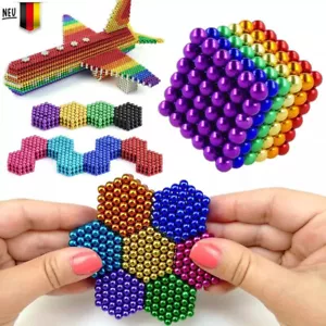 216 Stück 5mm Kugelmagnet Interaktions-Desktop-Spielzeug 3D-Bausteine Spiel - Bild 1 von 17